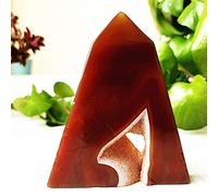 Piedra Natural Ágata Roja Druzy Crystal Tower Point Decoración Del Hogar Varita Brujería Reiki Meditación Chakra Cristales Curativos,A71 180g97-82mm