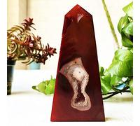 Piedra Natural Ágata Roja Druzy Crystal Tower Point Decoración Del Hogar Varita Brujería Reiki Meditación Chakra Cristales Curativos,A62 284g146-67mm