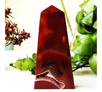 Piedra Natural Ágata Roja Druzy Crystal Tower Point Decoración Del Hogar Varita Brujería Reiki Meditación Chakra Cristales Curativos,A64 272g140-66mm