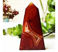 Piedra Natural Ágata Roja Geoda Druzy Torre De Cristal Punto Decoración Del Hogar Varita Brujería Reiki Meditación Chakra Cristales Curativos,A32 124 G 107-59 Mm