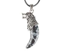 Piedra Natural, cristal de cuarzo, ópalo, aventurina, fluorita, colgante para mujeres, hombres, joyería, collar, colgantes, piedra de copo de nieve