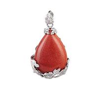 Piedra natural Cristal púrpura Aventurina Ópalo Cornalina Ónix Rosa Cuarzo rosa Lapislázuli Con incrustaciones de lágrimas Colgante de flor de metal-arena dorada
