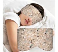 Piedra natural de terrazo, Antifaz para dormir, ideal para el hogar, viajes y trabajo por turnos. Cubre completamente los ojos y bloquea la luz.
