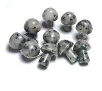 Piedra natural en forma de hongo, 30 piezas de piedra natural, decoración de cuarzo ágata, piedra rosa, amatista, decoración de habitación de regalo, decoración de pecera (gris moteado