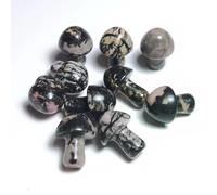 Piedra natural en forma de hongo, 30 piezas de piedra natural, decoración de cuarzo ágata, piedra rosa, amatista, decoración de habitación de regalo, decoración de pecera (piel rosa gris