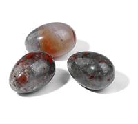 Piedra natural en forma de huevo Yoni de Pascua de color para decoración del hogar, esfera de amatista de cuarzo ópalo, citrino, decoración del hogar, manualidades, 20 x 30 mm, 24 piedras africanas, 2