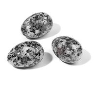 Piedra natural en forma de huevo Yoni de Pascua de color para decoración del hogar, esfera de amatista de cuarzo ópalo, citrino, decoración del hogar, manualidades, 20 x 30 mm, 17 jaspe, 3 unidades