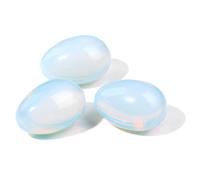 Piedra natural en forma de huevo Yoni de Pascua de color para decoración del hogar, esfera de amatista de cuarzo ópalo, citrino, decoración del hogar, manualidades, 20 x 30 mm, 2 ópalos, 1 unidad