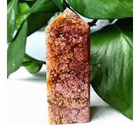 Piedra Natural, Flor Rosa, Ágata, Torre De Cristal, Punto De Varita, Decoración De Habitación Espiritual, Cristales Y Piedras Para El Hogar, Curación, Chakra Reiki,AA32 101g74-28mm