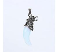 Piedra natural fluorita aventurina cristal lapislázuli piedra dientes gema colgante para mujer hombre collares regalo-ópalo