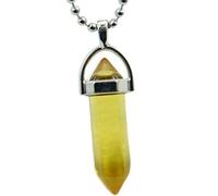 Piedra natural fluorita cuarzo turquesa cristal titanio pilar colgante DIY joyería fabricación collar accesorios, NO.5