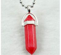 Piedra natural fluorita cuarzo turquesa cristal titanio pilar colgante DIY joyería fabricación collar accesorios, NO.18