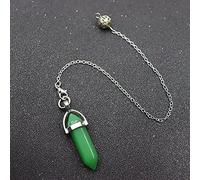 Piedra Natural Hexagonal Cadena de péndulo Chakra Radiestesia Cristal Péndulo Colgante Péndulos para aventurina