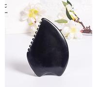 Piedra Natural Para El Cuidado De La Cara, Masajeador Gua Sha, Tablero De Raspado De Piel De Belleza, Herramienta De Masaje De Cristal Bian Shi Negro, Terapia De Salud Para El Cuello,PC 1