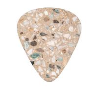 Piedra natural terrazo,12 púas de guitarra, 3 grosores diferentes para guitarra acústica, bajo y ukelele
