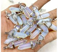 Piedra natural volcánica piedra pilar turquesa cristal cuarzo ojo de tigre flor colgante para hacer joyas DIY collar 24 piezas, NO.15