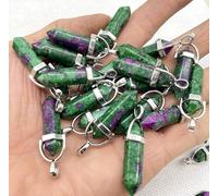 Piedra natural volcánica piedra pilar turquesa cristal cuarzo ojo de tigre flor colgante para hacer joyas DIY collar 24 piezas, NO.8