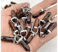 Piedra natural volcánica piedra pilar turquesa cristal de cuarzo ojo de tigre flor colgante para hacer joyas DIY collar 24 piezas, NO.35