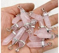 Piedra natural volcánica piedra pilar turquesa cristal de cuarzo ojo de tigre flor colgante para hacer joyas DIY collar 24 piezas, NO.36