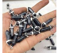 Piedra natural volcánica piedra pilar turquesa cristal de cuarzo ojo de tigre flor colgante para hacer joyas DIY collar 24 piezas, NO.32