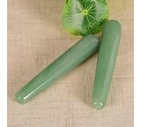 Piedra Natural Yoni Varita Cristal Verde Aventurina Palo de placer Masaje GuaSha Herramienta Pluma de acupuntura Cuidado de la salud Masaje de jade 110mm