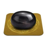 Piedra obsidiana ojo celestial bienestar pulido 2-3 cm calidad premium | Protección, anclaje, transmutación de energías | Flor de la vida incluida | Guía práctica y meditación | Regalo espiritual | 1