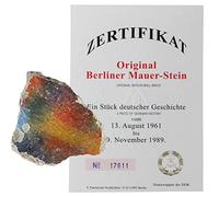 Piedra original del Muro de Berlín, pieza auténtica con certificado de autenticidad, hecha a mano directamente de la fábrica de Berlín.