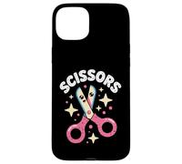 Piedra Papel Tijera Kawaii Scissors Lazo Rosa Carcasa para iPhone 15 Plus