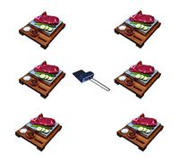 Piedra para carne de 20x20 Promoción 6 unidades Modelo MDR 2salseros y Personalización