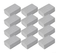 Piedra para fregar parrilla, 12 unidades, bloque de limpieza de vidrio tratado con calor para eliminar el aceite de grasa quemado de parrillas de acero de hierro, estantes planos, accesorios de