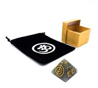 Piedra preciosa aventurina azul tercer ojo pirámide con grabado Reiki en caja de joyería y bolsa Om | Meditación de yoga Feng Shui