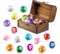 Piedra preciosa de juguete de buceo, juguetes de piscina con 15 gemas de colores, juguetes de piscina para niños, piedras preciosas subacuáticas para entrenamiento de natación, regalos de fies