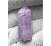 Piedra preciosa de pagoda de un solo extremo con punto de cristal de cuarzo espodumeno Natural 1 pieza de cristal hermoso Inicio Colecciones (Size : 38-43mm)