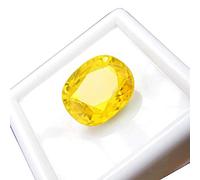 Piedra preciosa de zafiro amarillo cultivada de 5,50 quilates, certificada Pukhraj, probada en laboratorio, propósito astrológico-B0CMQW5TDN
