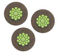 Piedra redonda for exteriores con diseño de loto luminoso, juego de piedras redondas que brillan en la oscuridad, for caminos, césped, patio, sendero y parterres.(B,3pcs)