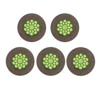 Piedra redonda for exteriores con diseño de loto luminoso, juego de piedras redondas que brillan en la oscuridad, for caminos, césped, patio, sendero y parterres.(B,5pcs)