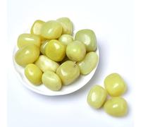 Piedra rodante de cristal natural 27 colores grava espécimen cuadrado piedra pulida acuario pecera decoración del hogar, jade limón, 100g