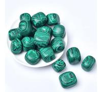 Piedra rodante de cristal natural 27 colores grava espécimen cuadrado piedra pulida acuario pecera decoración del hogar, malaquita, 100g