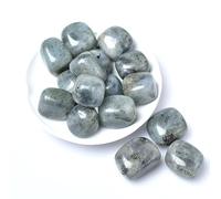 Piedra rodante de cristal natural 27 colores grava espécimen cuadrado piedra pulida acuario pecera decoración del hogar, labradorita, 100g
