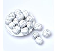 Piedra rodante de cristal natural 27 colores grava espécimen cuadrado piedra pulida acuario pecera decoración del hogar, turquesa blanca, 100g