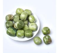 Piedra rodante de cristal natural, 50 g, 27 colores, grava cuadrada, piedra pulida, acuario pecera, decoración del hogar, jade oliva, 50 g