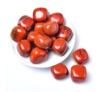 Piedra rodante de cristal natural de 50 g, 27 colores, grava cuadrada, piedra pulida, acuario pecera, decoración del hogar, jaspe rojo, 100 g