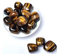 Piedra rodante de cristal natural de 50 g, muestra de grava de 27 colores, piedra curativa pulida, reiki para acuario, pecera, decoración del hogar, ojo de tigre, 100 g