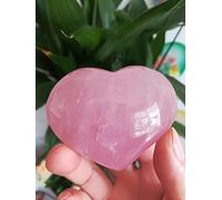 Piedra Rose Cuarzo Heart Heart Beads 60mm Natural Rose Cuarzo Decoración de la boda Crystal Healing Chakra Reiki Craft