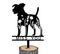 Piedra sepulcral para mascotas, estaca de jardín conmemorativa compacta, 11.8 x 7.8 x 0.4 pulgadas, adorable recuerdo al aire libre, lápida de hierro para pérdida de perros y gatos para amantes de las