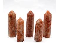 Piedra Solar De Oro Natural, 1 Uds., Adornos De Columna Hexagonal, Torre De Piedras Preciosas, Punto De Curación, Piedras De Energía Reiki, Regalos, Decoración Del Hogar,80-90 Mm
