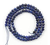 Piedra solar facetada natural Labradorita Jaspers Ágatas Lapislázuli Cuentas de piedra de ópalo para hacer joyas de bricolaje Pulsera 15''-Lapislázuli, 4 mm (aprox. 91 piezas)