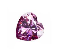 Piedra suelta de moissanita, Cuentas rosas en forma de corazón moissanita for la elaboración pulseras y anillos(8x8mm-2ct)