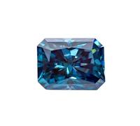 Piedra suelta de moissanita, Diamante de laboratorio BlueSapphire Moissanite RadiantCut for la fabricación dijes, anillos, aretes y joyería(5x7mm-1.0ct)