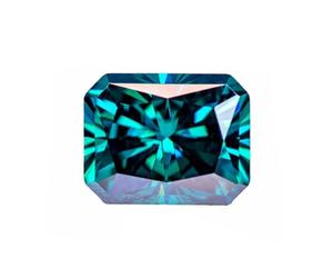 Piedra suelta de moissanita, Moissanita de forma radiante, color VVS1, for la elaboración joyas(7x9mm-3.0ct)